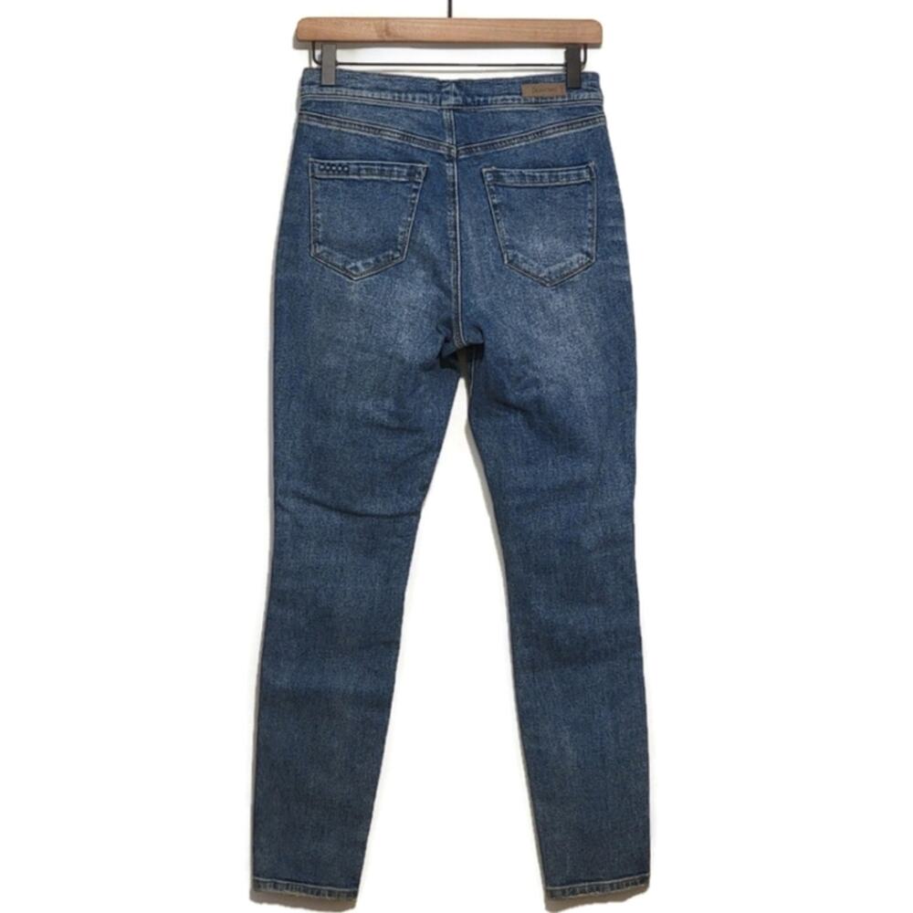 BLANKNYC The Great Jones High Rise Tie Waist Skinny Blue Denim Jean Size 26 - Picture 7 of 12